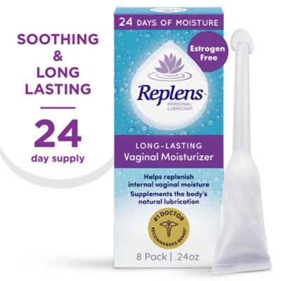 Replens Long Lasting Vaginal Moisturizer With Single Use Applicator - 8 Count - Image 1