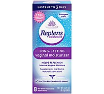 Replens Vaginal Moiturizer Long-Lasting 8 Disposable Applicators - 0.24 Oz
