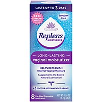 Replens Long Lasting Vaginal Moisturizer With Single Use Applicator - 8 Count - Image 1