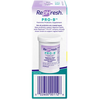 RepHresh PRO B Probiotic Supplement For Women Oral Capsules - 30 Count - Image 5