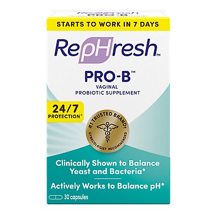 RepHresh PRO B Probiotic Supplement For Women Oral Capsules - 30 Count - Image 1