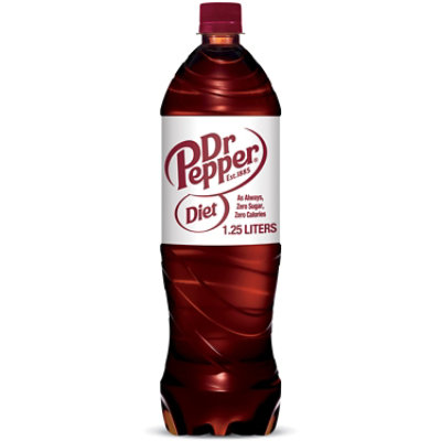 Dr Pepper Diet Soda Bottle - 1.25 Liter - Image 1