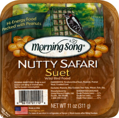 Morning Song Suet Wild Bird Food Nutty Safari Tray - 11 Oz - Image 2