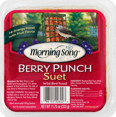 Morning Song Suet Wild Bird Food Berry Punch Tray - 11.75 Oz - Image 2