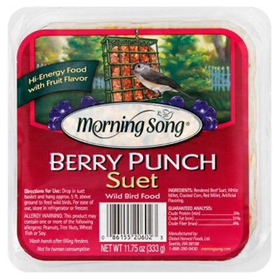 Morning Song Suet Wild Bird Food Berry Punch Tray - 11.75 Oz