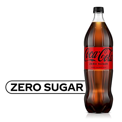 Coca-Cola Zero Sugar Soda Bottle - 1.25 Liter - Image 1