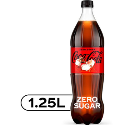 Coca-Cola Zero Sugar Soda Bottle - 1.25 Liter