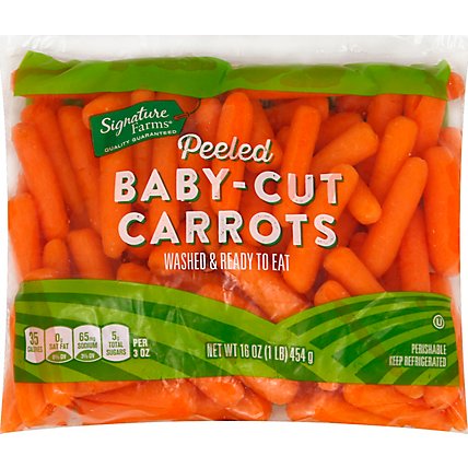 Signature Farms Baby-Cut Peeled Carrots - 16 Oz - Image 2