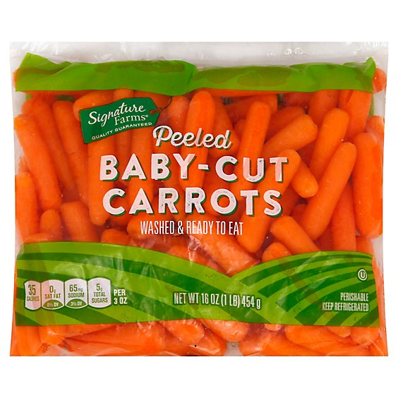 Signature Farms Baby-Cut Peeled Carrots - 16 Oz