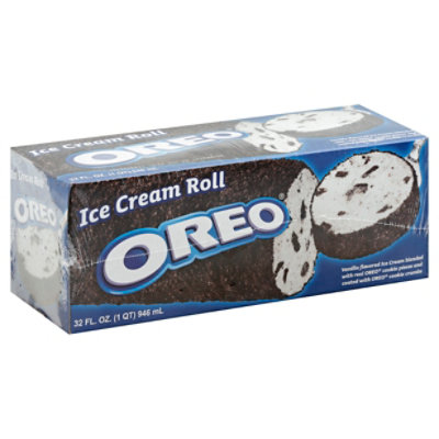 Homemade Oreo Cookie Ice Cream Cake Roll
