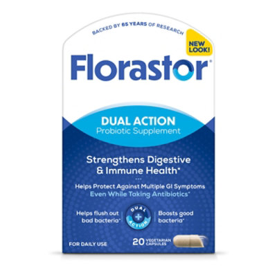 Florastor Daily Probiotic Supplement 250 mg Capsules - 20 Count - Image 1