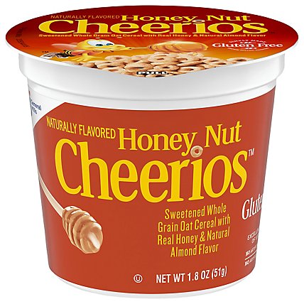 Cheerios Cereal Whole Grain Oat Honey Nut Cup - 1.8 Oz - Image 2