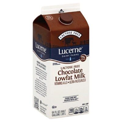 Lucerne Milk Lactose Free Chocolate Lowfat 1% - Half Gallon