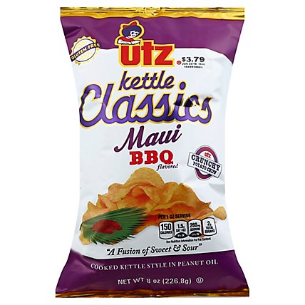 Utz Potato Chips Kettle Classics Maui BBQ Flavored - 8 Oz - Image 1