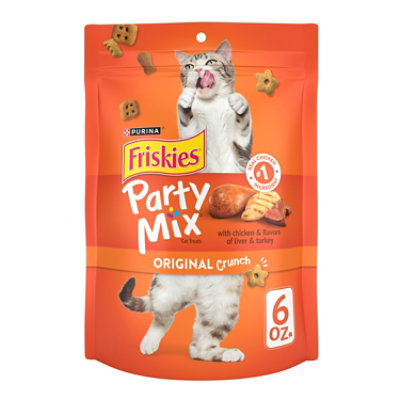 Friskies Cat Treats Party Mix Chicken Liver & Turkey - 6 Oz