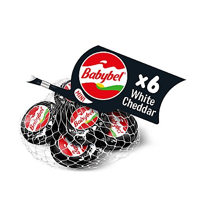 Mini Babybel White Cheddar Snack Cheese 6 Count - 4.2 Oz - Image 1