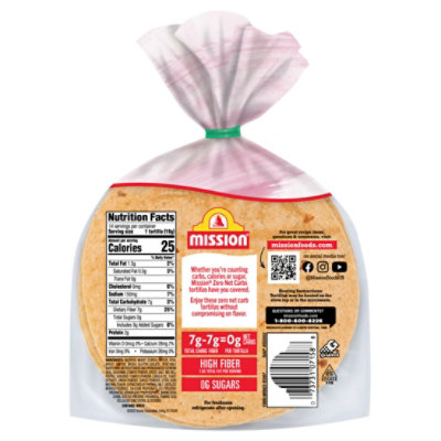 Mission Zero Net Carbs Sundried Tomato Basil Flour Tortillas Street Tacos Size - 14 Count - Image 2