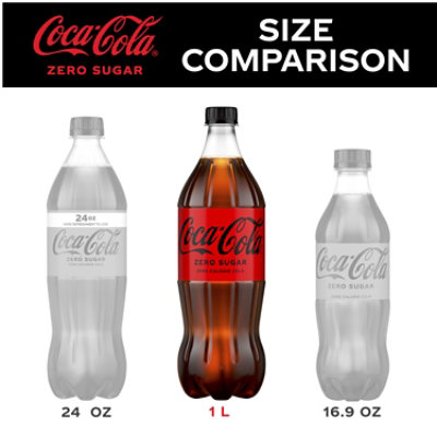 Coca-Cola Soda Pop Zero Sugar - 1 Liter - Image 3