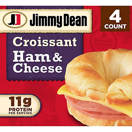 Jimmy Dean Ham & Cheese Croissant Sandwiches 4 Count - Image 1