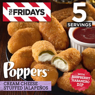 TGI Fridays Frozen Appetizers Cream Cheese Stuffed Jalapeno Poppers Box - 15 Oz - Image 1