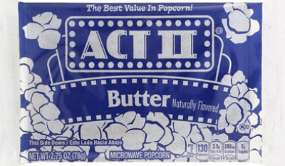 ACT II Microwave Popcorn Butter - 2.75 Oz - Image 2