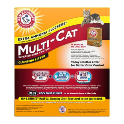 ARM & HAMMER Superior Odor Control With Clean Burst Clumping Multi Cat Litter - 40 Lb - Image 5