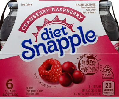 Snapple Diet Juice Drink Low Calorie Cranberry Raspberry - 6-16 Fl. Oz. - Image 3