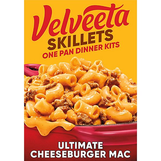 Velveeta Skillets Ultimate Cheeseburger Mac One Pan Dinner Kit Box - 12.8 Oz