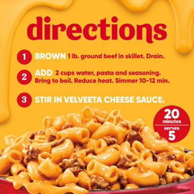 Velveeta Skillets Ultimate Cheeseburger Mac One Pan Dinner Kit Box - 12.8 Oz - Image 6