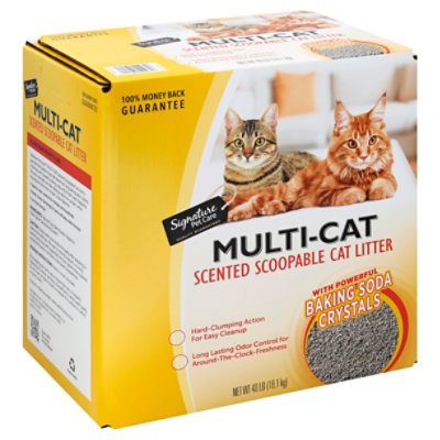 Signature Pet Care Cat Litter Scented Multiple Cat - 40 Lb - Image 1