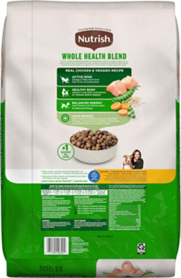 Nutrish Real Chicken & Veggies Recipe Whole Health Blend Dry Dog Food - 14 Lb - Image 4