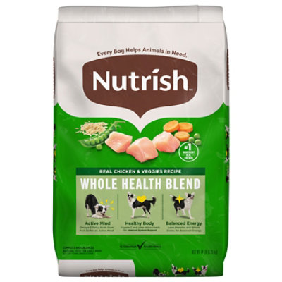 Nutrish Real Chicken & Veggies Recipe Whole Health Blend Dry Dog Food - 14 Lb - Image 1