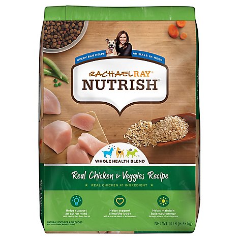 Rachael Ray Nutrish Food for Dogs Real Chicken & Veggies Recipe Bag - 14 Lb