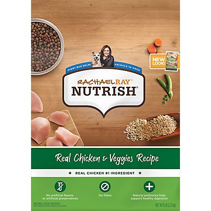 Rachael Ray Nutrish Food for Dogs Real Chicken & Veggies Recipe Bag - 6 Lb - Image 2