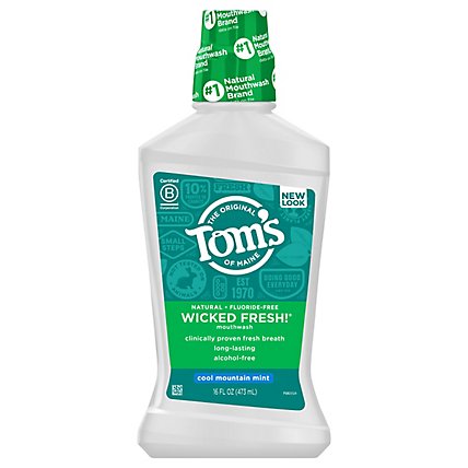 Toms of Maine Mouthwash Wicked Fresh! Cool Mountain Mint - 16 Fl. Oz. - Image 3