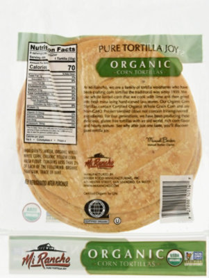 Mi Rancho Organic Tortilla Corn Bag 8 Count - 9.33 Oz - Image 6