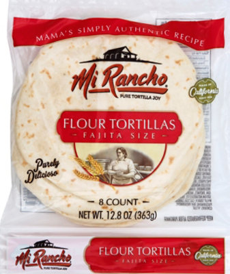 Mi Rancho Mamas Tortilla Flour Fajita Size Bag 8 Count - 12.8 Oz - Image 2
