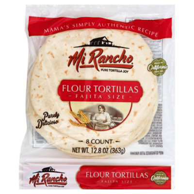 Mi Rancho Mamas Tortilla Flour Fajita Size Bag 8 Count - 12.8 Oz - Image 1