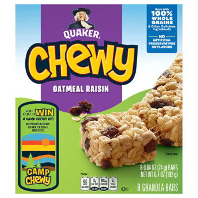 Quaker Chewy Granola Bars Oatmeal Raisin - 8-0.84 Oz - Image 2