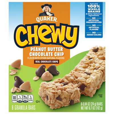 Quaker Chewy Granola Bars Peanut Butter Chocolate Chip - 8-0.84 Oz