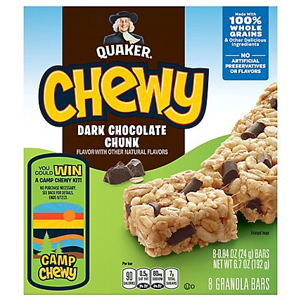 Quaker Chewy Granola Bars Dark Chocolate Chunk - 8-0.84 Oz - Image 3