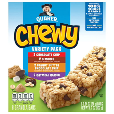 Quaker Chewy Granola Bars Variety Pack - 8-0.84 Oz