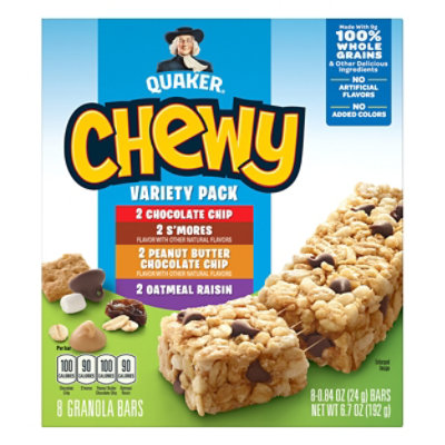 Quaker Chewy Granola Bars Variety Pack - 8-0.84 Oz