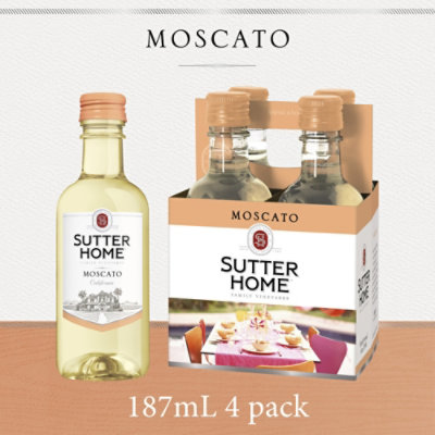 Sutter Home Moscato White Wine Bottle - 4-187 Ml - Image 1