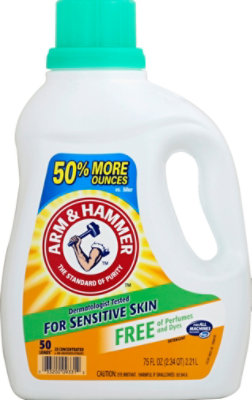 ARM & HAMMER Sensitive Skin Free And Clear 50 Loads Liquid Laundry Detergent - 75 Fl. Oz. - Image 2
