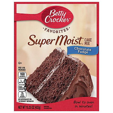 Betty Crocker Cake Mix Super Moist Favorites Chocolate Fudge - 15.25 Oz - Image 3