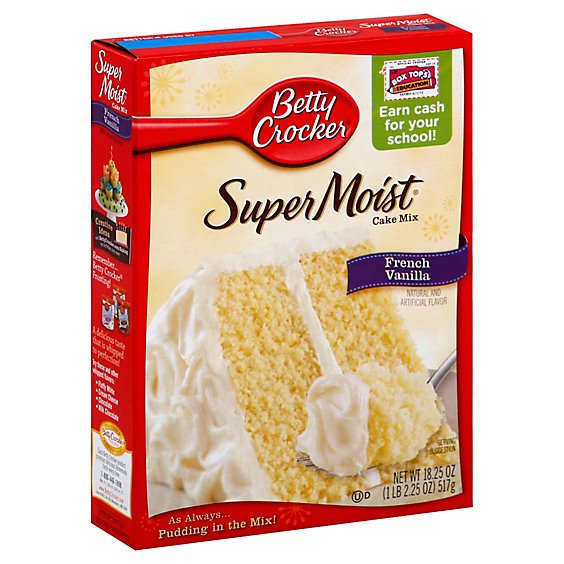 Betty Crocker Cake Mix Super Moist Delights French Vanilla - 15.25 Oz