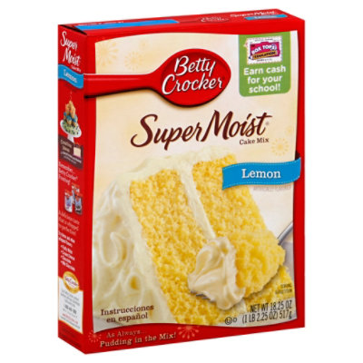 Betty Crocker Cake Mix Super Moist Lemon 18 25 Oz Albertsons