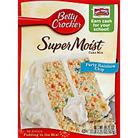 Betty Crocker Cake Mix Super Moist Delights Party Rainbow Chip - 15.25 Oz - Image 2