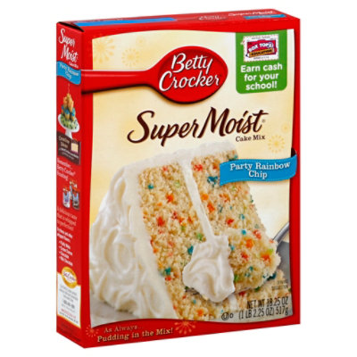 Betty Crocker Cake Mix Super Moist Delights Party Rainbow Chip